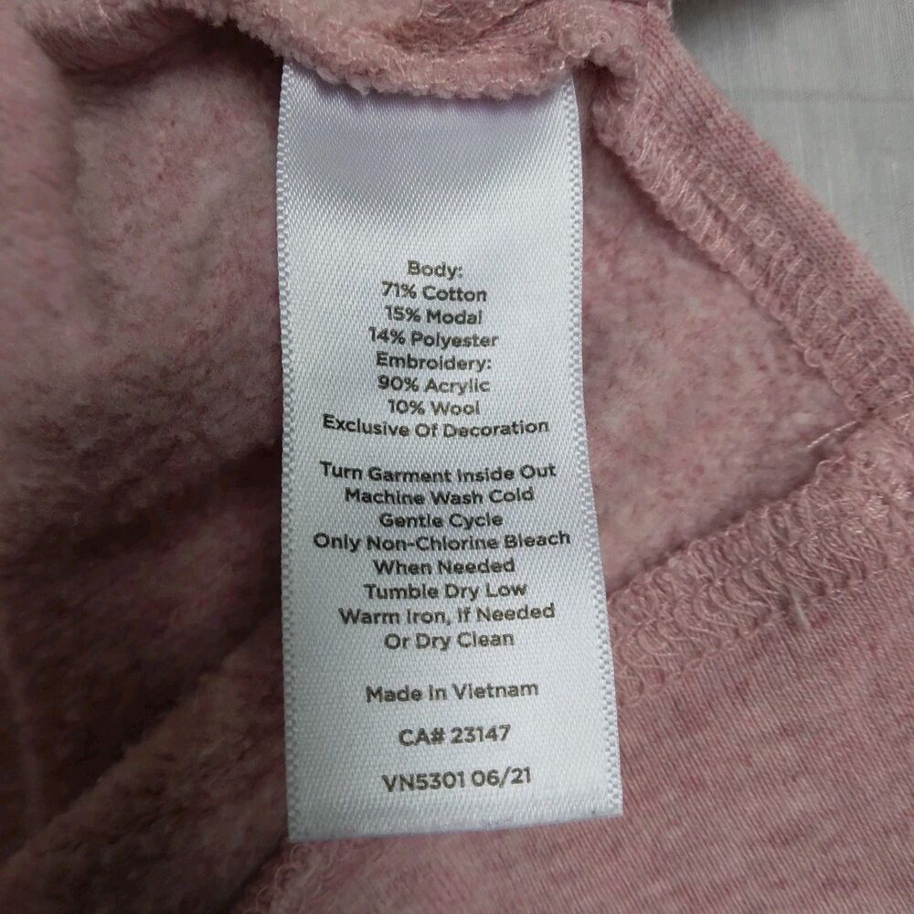 Talbots Pink Snowflake Sweatshirt Cozy Cabincore Ski Lodge Women's Size M - Picture 6 of 10